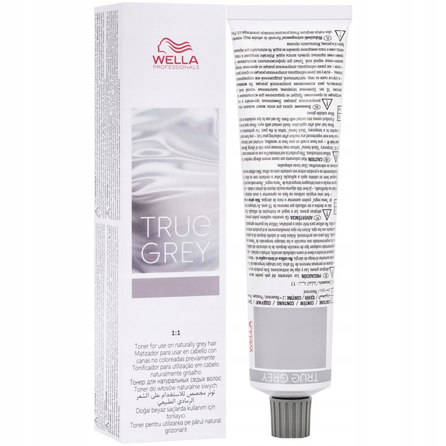Тоник для окрашивания седых волос Wella True Grey Toner Steel Glow Dark ...