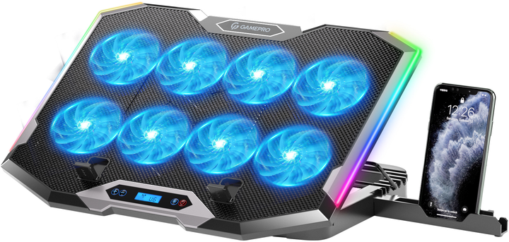 Охолоджуюча підставка для ноутбука GamePro CP870 Black - зображення 1