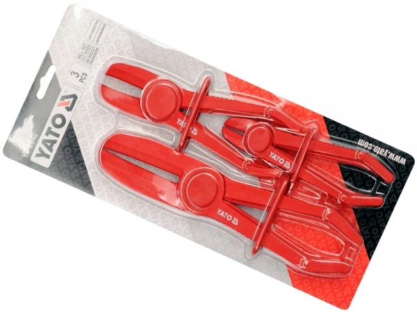 Затискачі для патрубків YATO з фіксаторами, 1/4"-3/4", 1/2"-5/4", 3/4"-9/4", Набір 3 шт. - Фото 2 Затискачі для патрубків YATO з фіксаторами, 1/4"-3/4", 1/2"-5/4", 3/4"-9/4", Набір 3 шт. - изображение 2