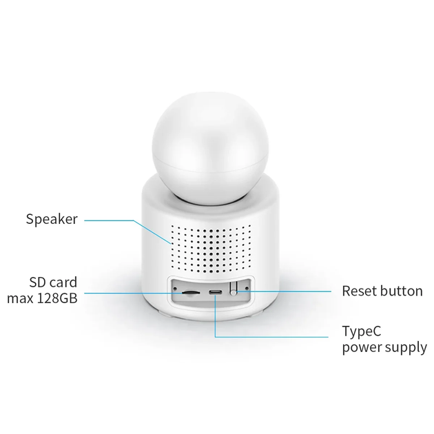 IP-камера с двухсторонним видеозвонком C31 White - изображение 4
