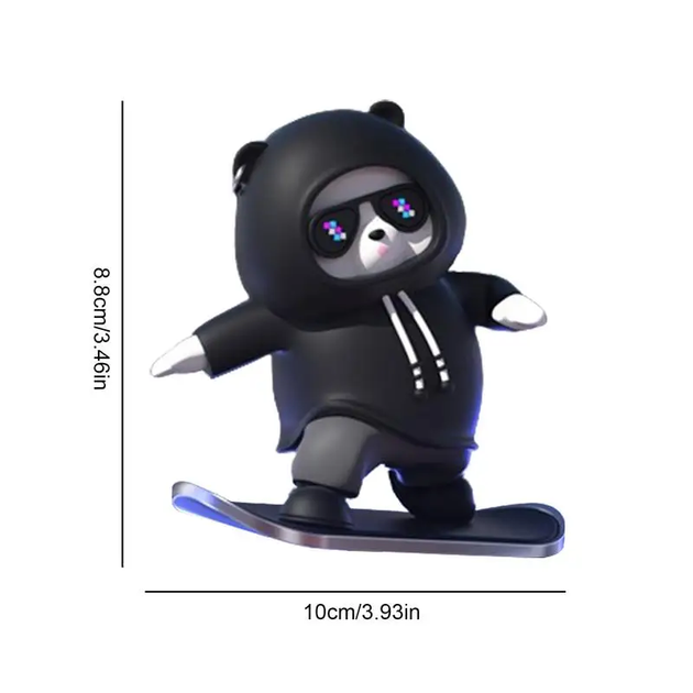 Фигурка-слайдер в автомобиле L'Andre Sliding Cartoon Bear Медведь скейтер Cool Black - Фото 4 Фигурка-слайдер в автомобиле L'Andre Sliding Cartoon Bear Медведь скейтер Cool Black - изображение 4