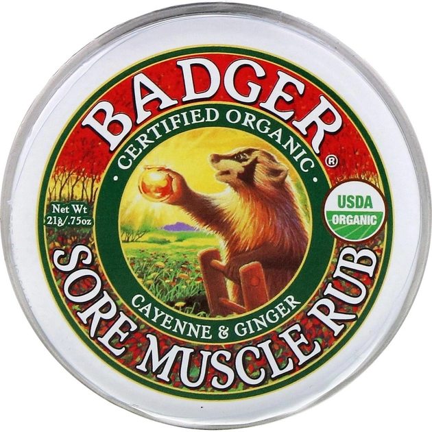 Badger Company, Sore Muscle Rub, мазь от боли в мышцах с кайенским перцем и имбирем, 21 г - изображение 1
