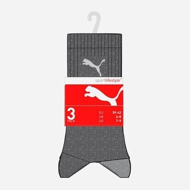 Komplet męskich skarpet 3 pary Puma Crew Sock 3P 88035505 43-46 Szary (8713537207034) - obraz 2