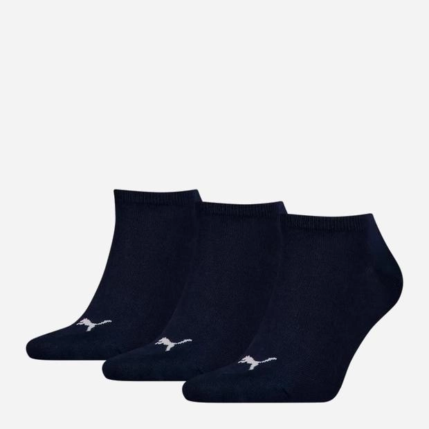 Набір чоловічих шкарпеток 3 пари Puma Unisex Sneaker Plain 3P 90680727 43-46 Темно-синій (8718824423043) - зображення 1