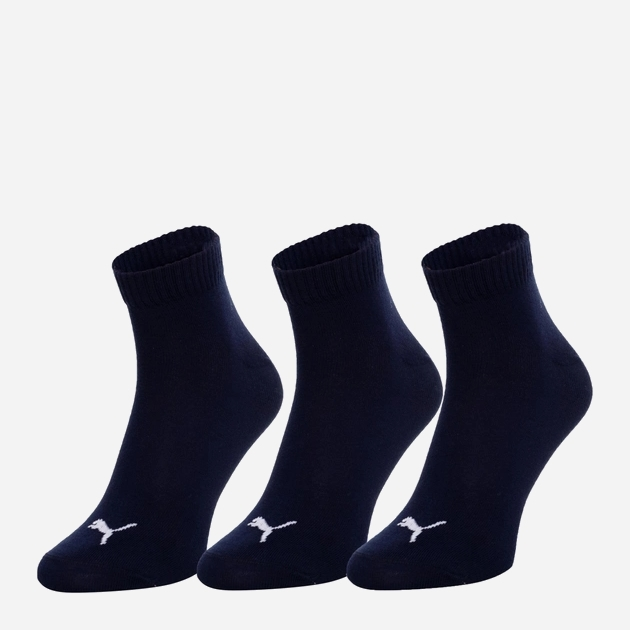 Набір чоловічих шкарпеток 3 пари Puma Unisex Quarter Plain 3p 90697822 43-46 Темно-синій (8718824423081) - зображення 1