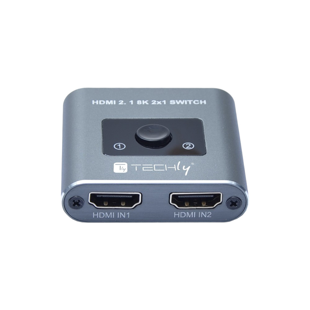 Przełącznik wideo Techly HDMI 2.1 8K/60Hz 2m HDCP 2.3 (IDATA HDMI-2128KT) - obraz 4