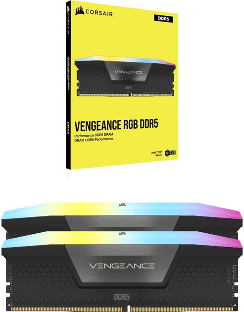 Оперативна пам'ять Corsair DDR5-5600 32768MB PC5-44800 (Kit of 2x16384MB) Vengeance RGB Black (840006600213) - зображення 6