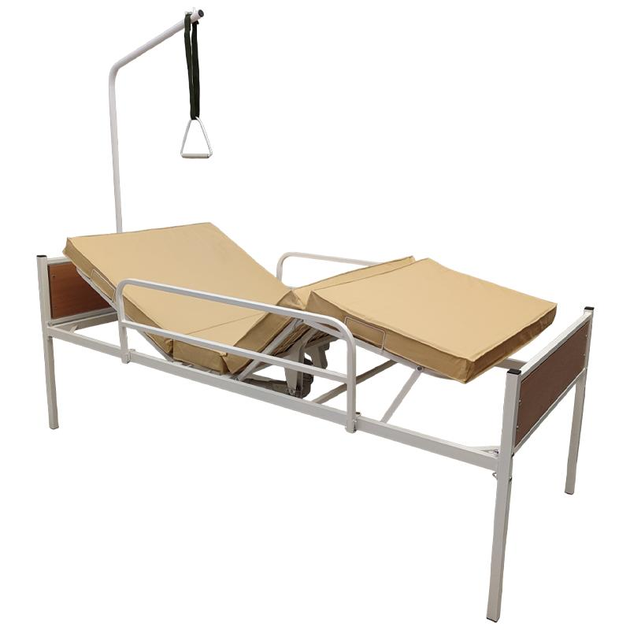 Кровать медицинская функциональная Riberg АН5-11-04 с электроприводом с матрасом боковыми поручнями и прикроватной трапецией - изображение 1