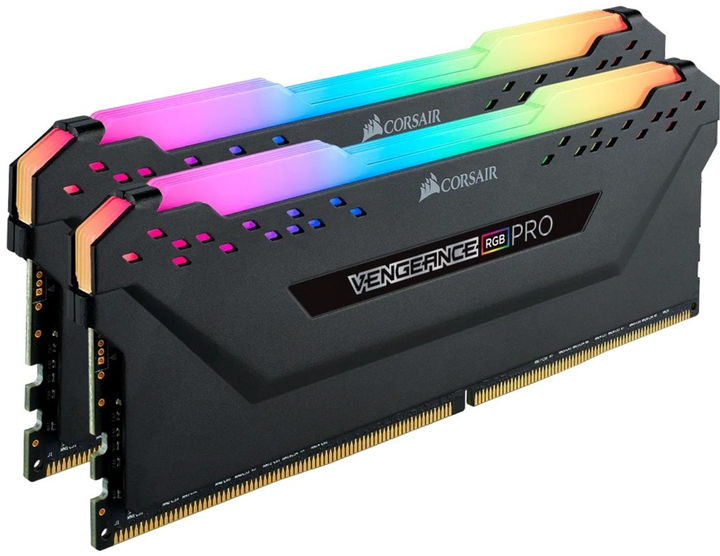 Оперативна пам'ять Corsair DDR4-3200 16384MB PC4-25600 (Kit of 2x8192) Vengeance RGB PRO Black (CMW16GX4M2Z3200C16) - зображення 2