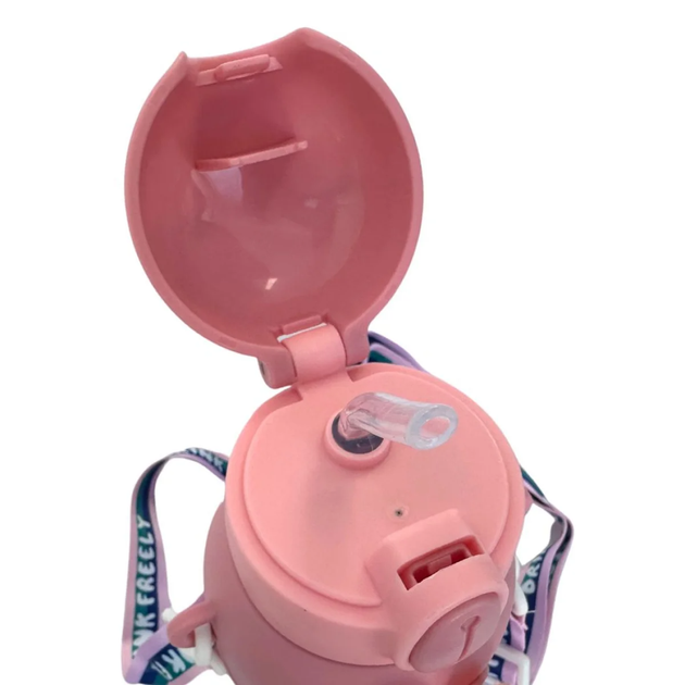 Термос-поилка детская Stenson MT-4930 500 мл с трубочкой Pink - изображение 2