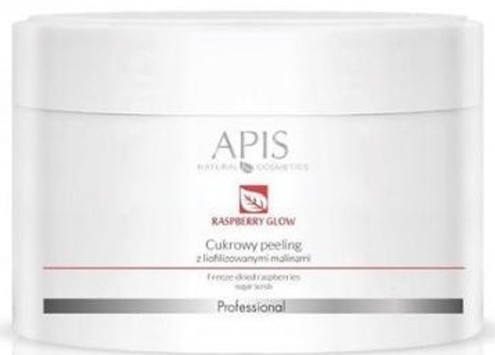 Пілінг для тіла Apis Raspberry Glow Sugar Scrub з ліофілізованою малиною цукровий 220 г (5901810003272) - зображення 1