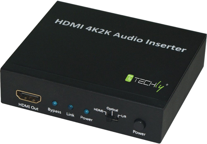 Przełącznik wideo Techly Audio Inserter HDMI 4K2K/3D HDCP 1.2 (IDATA HDMI-AI4K) - obraz 1