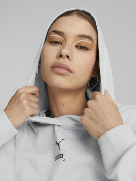 Bluza damska z kapturem krótka Puma Better 67003380 L Szara (4064537599280) - obraz 5