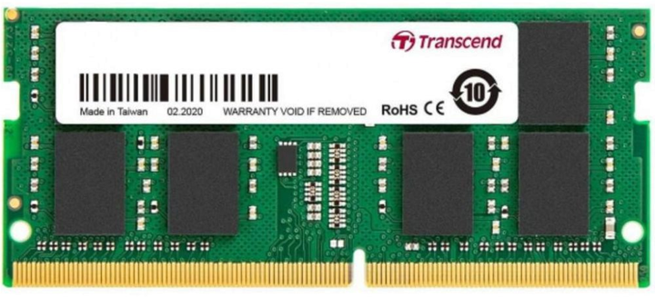 Pamięć RAM Transcend SODIMM DDR4-3200 8192MB PC4-25600 (JM3200HSG-8G) - obraz 1