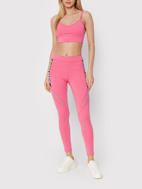 Спортивний топ жіночий Guess V2YP13MC03W L Рожевий (7619342717205) - зображення 3