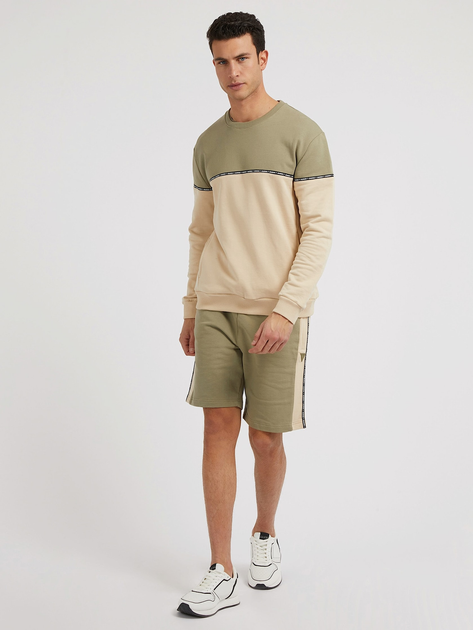 Krótkie spodenki męskie Guess Z3GD03KBPV0-F1DF XL Beżowy/Brązowy (7621701684721) - obraz 3
