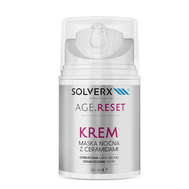Krem-maska Solverx Age Reset na noc z ceramidami 50 ml (5907479386718) - obraz 1