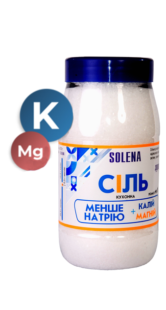Упаковка соли Solena поваренной с пониженным содержанием натрия + калий + магний помол №0 700 г х 2 шт (4820184500266) - изображение 2