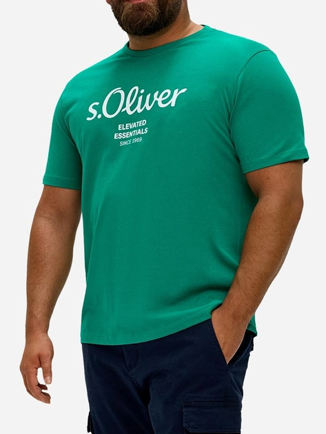 Koszulka męska s.Oliver 10.3.16.12.130.2148697-76D1 3XL Zielona (4099975054442) - obraz 1