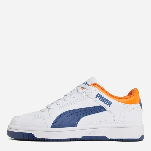 Підліткові кеди для хлопчика Puma Rebound JOY Lo Jr 38198411 37 (4) Білі з синім (4065452819842) - зображення 3