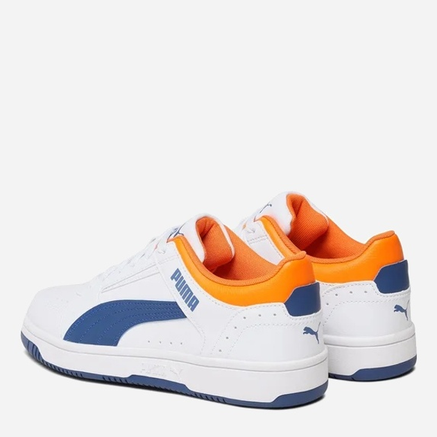 Підліткові кеди для хлопчика Puma Rebound JOY Lo Jr 38198411 37 (4) Білі з синім (4065452819842) - зображення 4