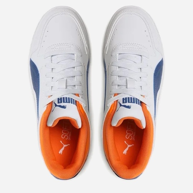 Підліткові кеди для хлопчика Puma Rebound JOY Lo Jr 38198411 36 (3.5) Білі з синім (4065452819835) - зображення 5