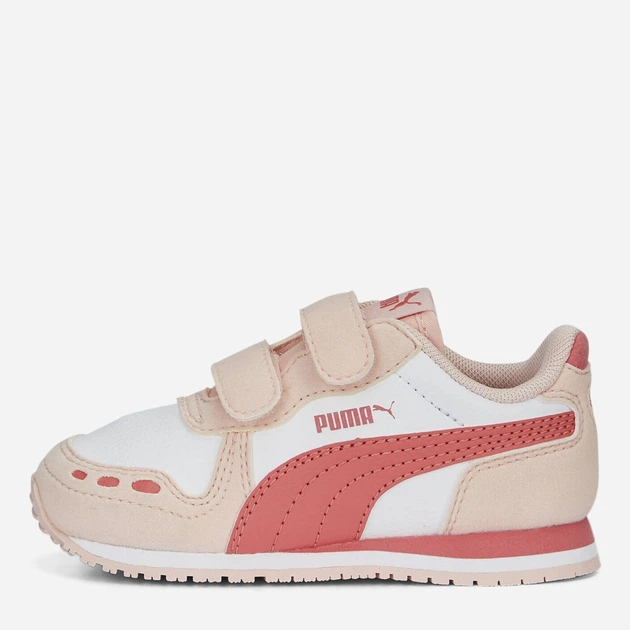 Sneakersy dziecięce dla dziewczynki na rzepy Puma Cabana Racer SL 20 V Inf 38373109 23 Biały/Różowy (4065452581701) - obraz 3