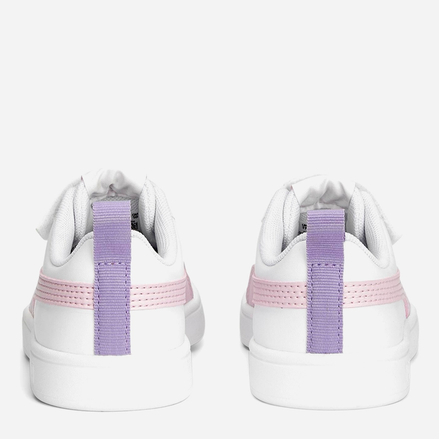 Sneakersy dziecięce dla dziewczynki na rzepy Puma Rickie AC+ PS 38583615 33 (1) Białe z różowym i fioletowym (4065452690373) - obraz 5