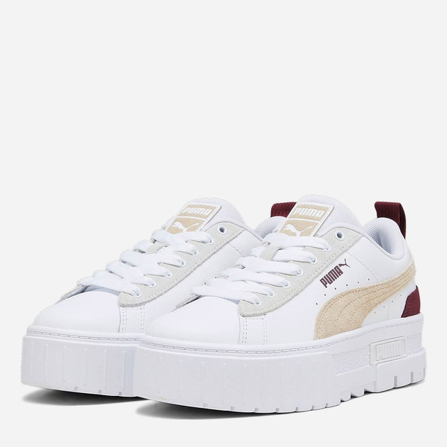 Жіночі кеди низькі Puma Mayze Mix Wns 38746809 37.5 (4.5UK) 24.5 см Білий/Бордовий (4099683266557) - зображення 2