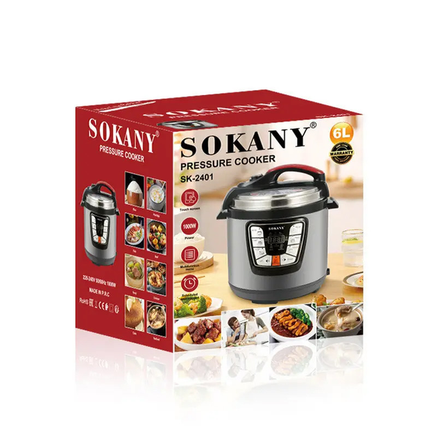 Мультиварка скороварка Sokany 6 л 1000 Вт многофункциональная пароварка - изображение 8