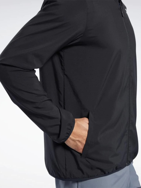 Kurtka wiatrówka męska sportowa Reebok Id Train Woven Jacke 100038788 M Czarna (4062051676265) - obraz 4