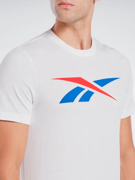 Koszulka męska bawełniana Reebok Gs Vector Tee 100065058 M Biała (4066751166187) - obraz 4
