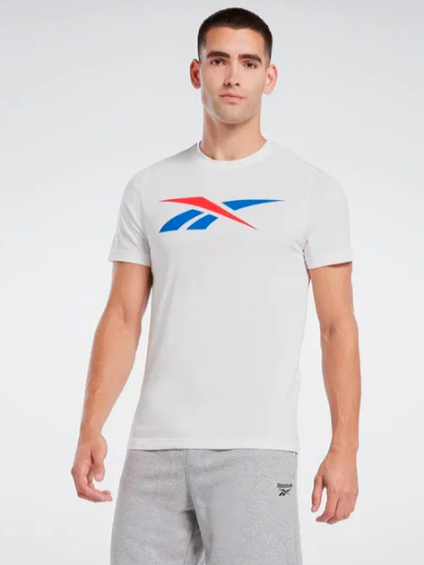 Футболка бавовняна довга чоловіча Reebok Gs Vector Tee 100065058 XL Біла (4066751166224) - зображення 1