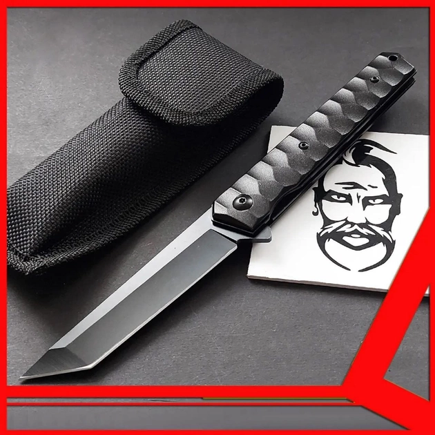 Нож Складной Выкидной (полуавтомат) Танто с Клипсой (на пояс) - изображение 1