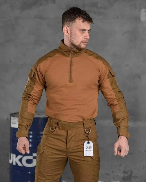 Тактическая боевая рубашка убакс 7.62 Tactical рип-стоп M койот (85757) - изображение 1