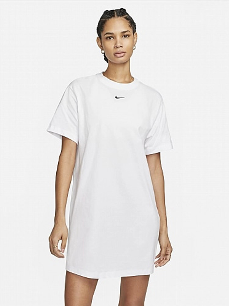 Акція на Платье-футболка мини летнее женское Nike Essential Dress DV7882-100 S Белое від Rozetka