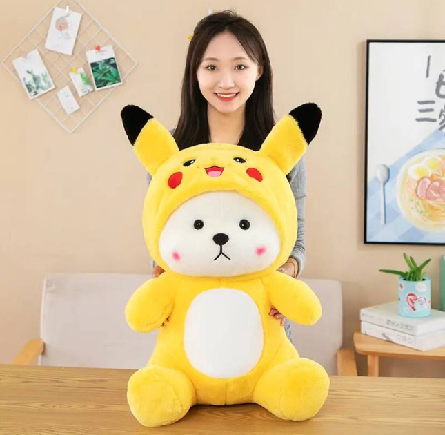 Мягкая Игрушка Тедди в костюме Пикачу, Игрушка-Антистресс 50 см – фото ...