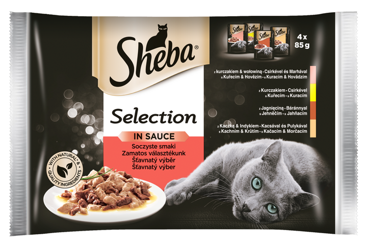 Вологий корм для котів Sheba Delicacy in Jelly Колекція соковитих смаків 8 х 85 г (5900951310096) - зображення 1