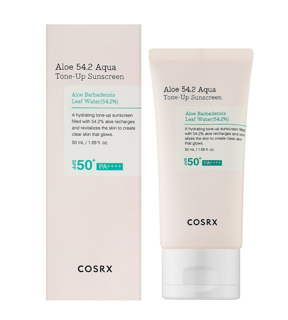 Увлажняющий санблок с алоэ визуально корректирующим тон кожи Cosrx Aloe ...
