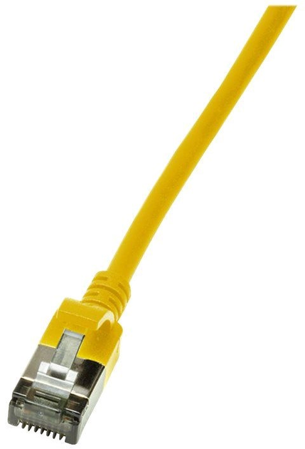 Patchkabel LogiLink LAN U/FTP Slim Cat 6 0.3 m Yellow (4052792053746) - obraz 1