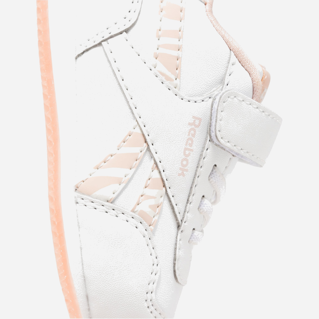 Sneakersy dziecięce dla dziewczynki na rzepy Reebok Royal Cl Jog 100075163 26 Białe z beżowym (1200143261057) - obraz 6