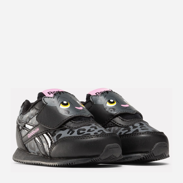 Buty sportowe dziecięce dla dziewczynki na rzepy Reebok Royal Cl Jog 100075218 22 Czarne (1200143267929) - obraz 2