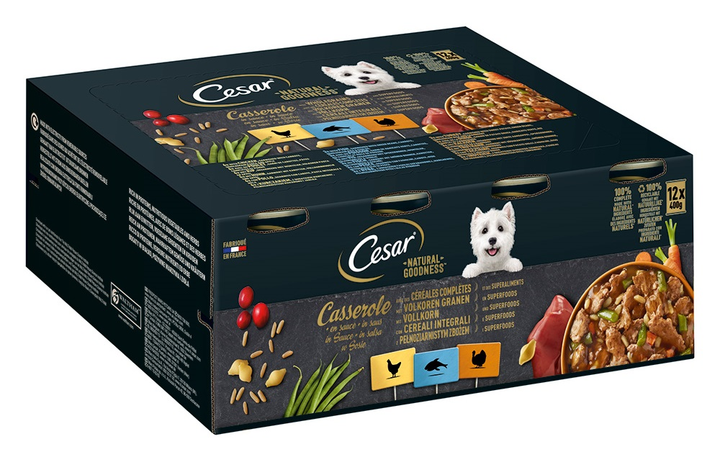  Вологий корм для собак Cesar Natural Goodness Casserole 12 x 400 г (3065890157200) - зображення 1