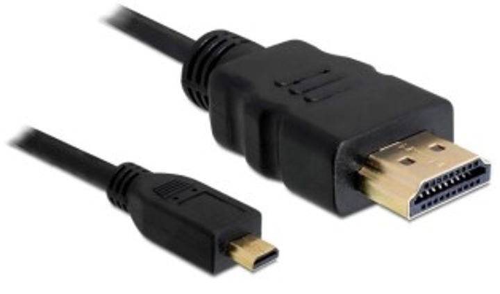 Kabel DeLock HDMI micro 2 m Black (4043619826643) - obraz 1