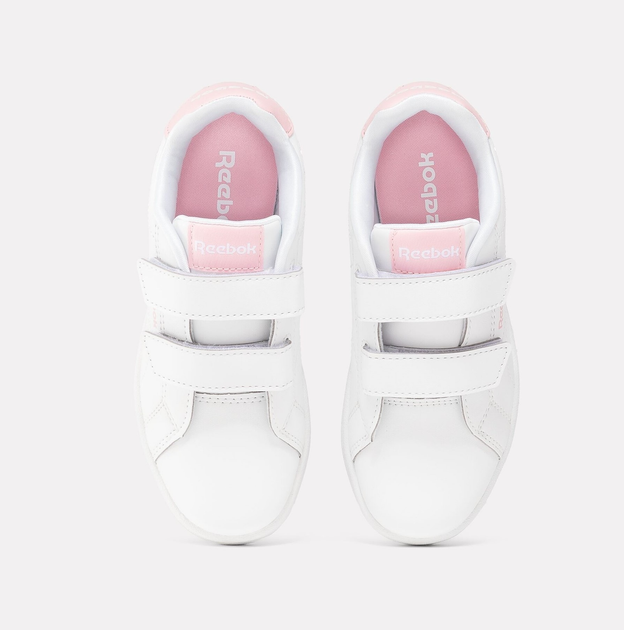 Sneakersy dziecięce dla dziewczynki na rzepy Reebok Royal Complete C 100205000 30 Białe z różowym (1200143611968) - obraz 4