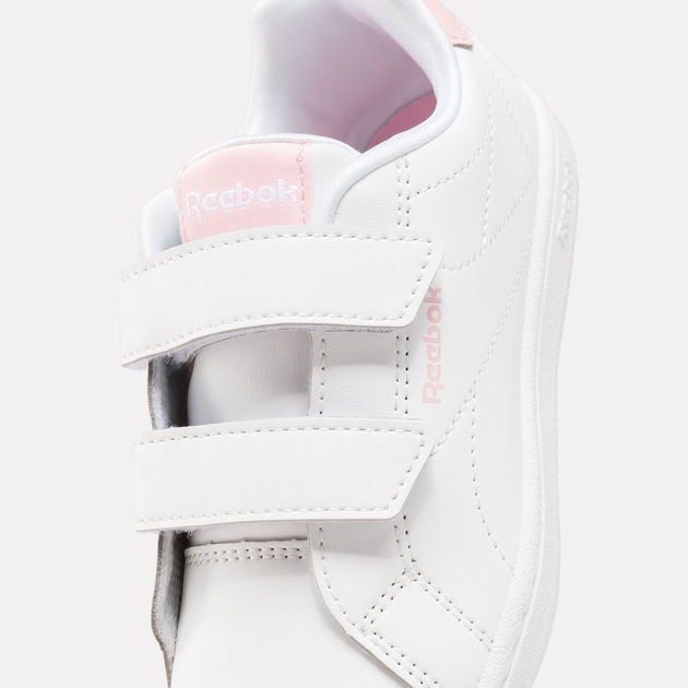 Sneakersy dziecięce dla dziewczynki na rzepy Reebok Royal Complete C 100205000 30 Białe z różowym (1200143611968) - obraz 6