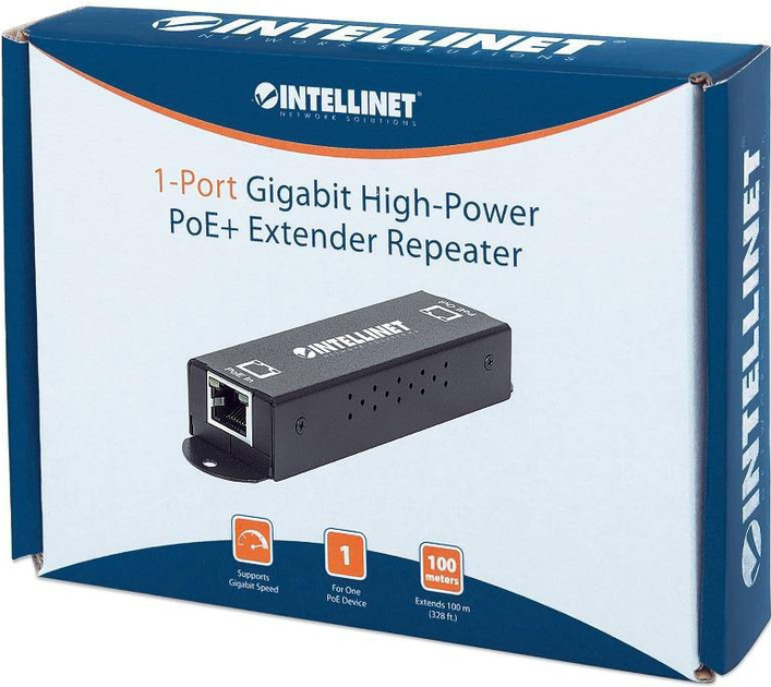 Wzmacniacz sygnału PoE+ Intellinet Network Solutions Gigabitowy (0766623560962) - obraz 4