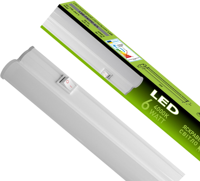 Меблевий світильник EUROLAMP IP44 T5 6W 420 Lm 4000K - зображення 1