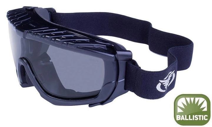 Очки защитные с уплотнителем Global Vision Ballistech-1 (gray) Anti-Fog, серые - изображение 1