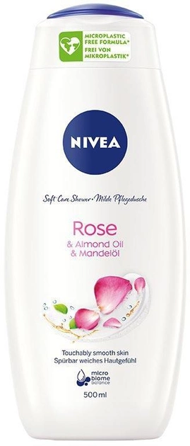 Żel pod prysznic Nivea Care Shower Rose & Almond Oil pielęgnujący 500 ml (9005800263601) - obraz 1